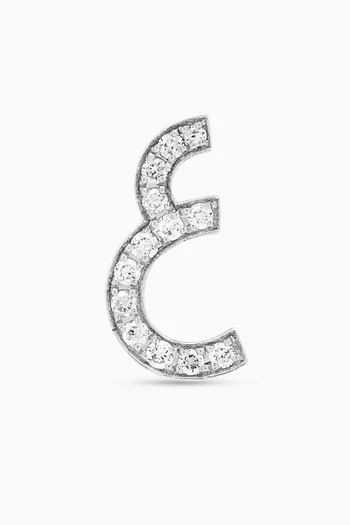 Initial '3EIN" Diamond Stud Earrings in 18kt White Gold