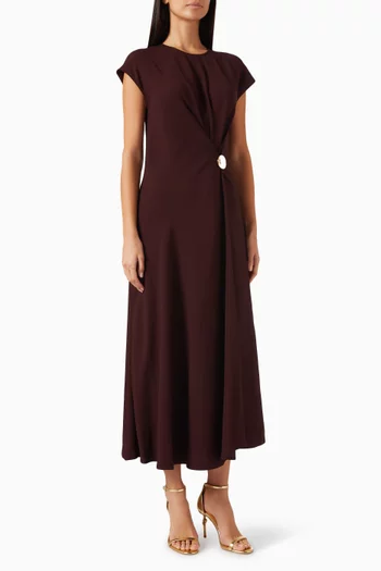 Taipan Buckle Dress in Crepe