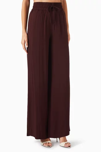 Dee Wide-leg Pants in Crepe