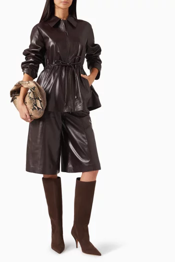 Asia Long Shorts in Nappa Leather