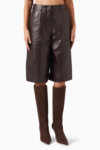 Asia Long Shorts in Nappa Leather
