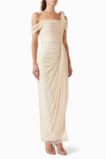 Embellished Off-shoulder Dress