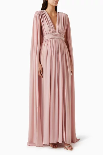 Cape Gown in Chiffon