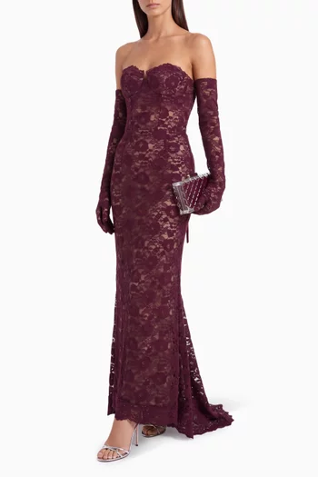Lace-back Gown in Lace