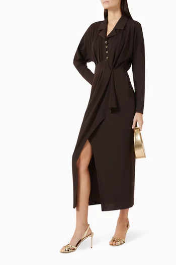Ruched Midi Dress