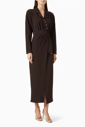 Ruched Midi Dress