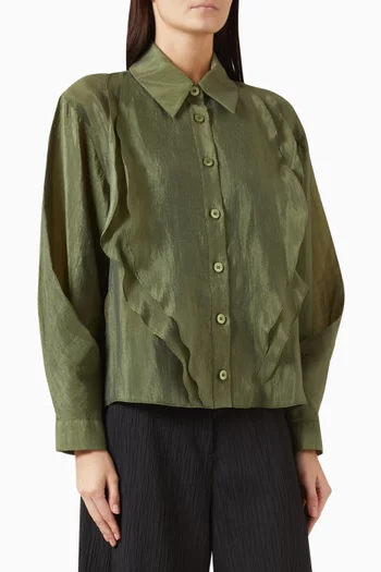 Pleated-shoulder Shirt