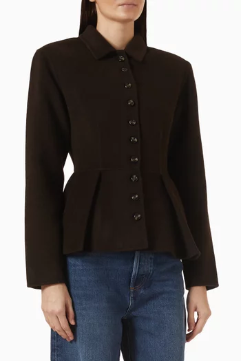 Peplum Jacket in Wool