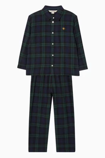 Checky Pants in Brushed Organic Cotton