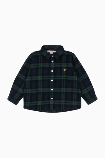 Checky Shirt in Brushed Organic Cotton