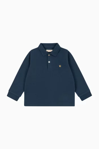 Florian Long-sleeve Polo Shirt in Organic Cotton