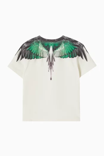 Wings-print T-shirt in Cotton-jersey