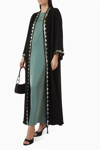 Sequin-embellished Abaya Set