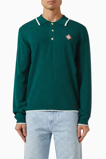 Pointelle Polo T-shirt in Knit