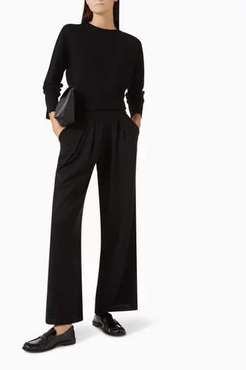 Samie Fine Round-neck Sweater in Wool