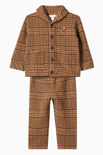 Polo Bear Tweed-Print Jacket & Trouser
