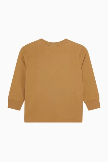 Polo Bear Graphic Long-SleevesT-shirt in Cotton Jersey