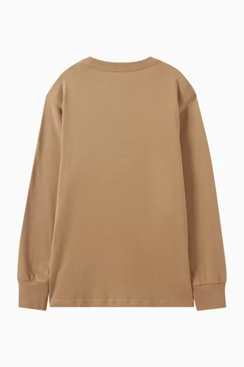 Polo Bear Graphic Long-SleevesT-shirt in Cotton Jersey