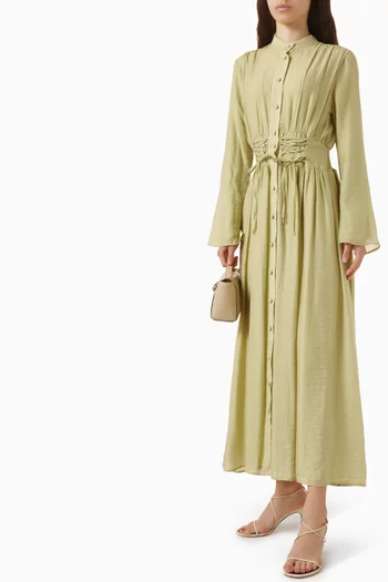 Lace-up Dress in Tencel Blend