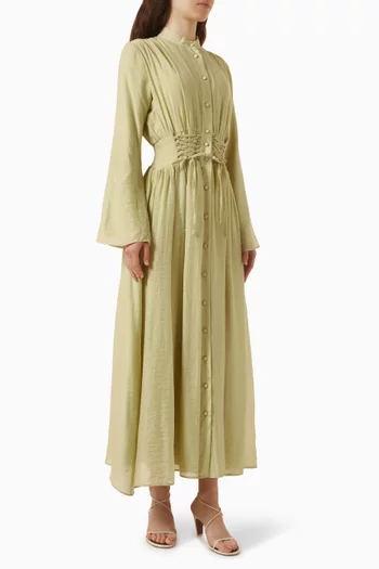 Lace-up Dress in Tencel Blend
