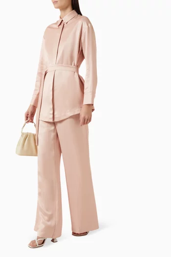 Shirt & Pants Set in Rayon Blend