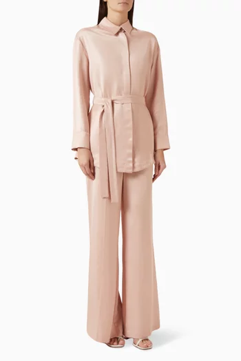 Shirt & Pants Set in Rayon Blend