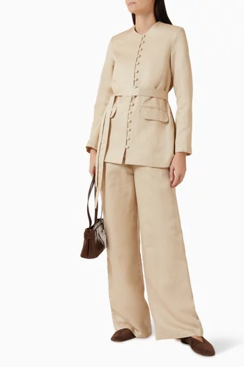 Belted Top & Pants in Lyocell Blend