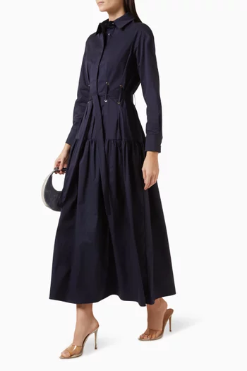 Belted Dress in Cotton Blend