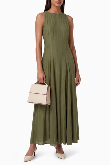 Embroidered Dress in Cotton-silk