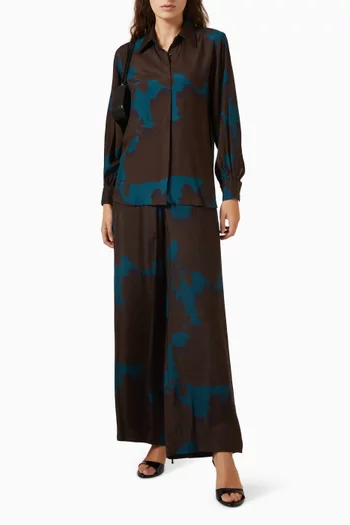 Floral Shirt in Cotton-silk