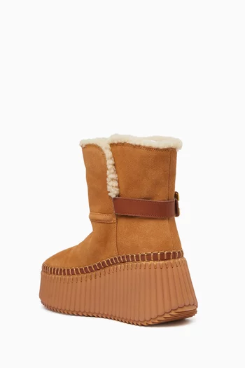 Nama Wedge Ankle 80 Boots in Suede