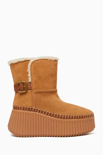 Nama Wedge Ankle 80 Boots in Suede