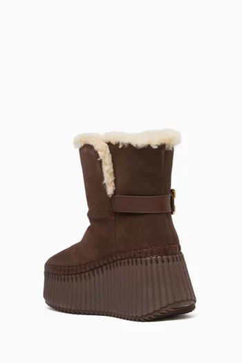 Nama Wedge Ankle 80 Boots in Suede