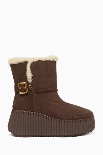 Nama Wedge Ankle 80 Boots in Suede