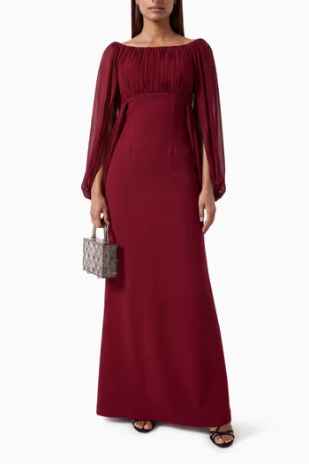Milla Ruched Dress in Chiffon