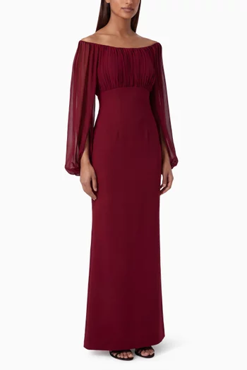 Milla Ruched Dress in Chiffon