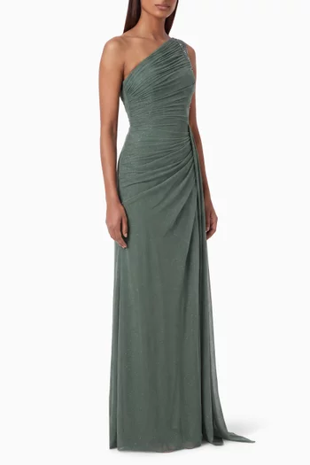 Asha One-shoulder Draped Dress