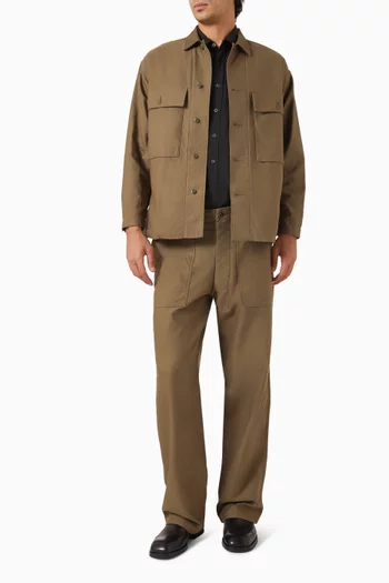 Field Shirt Jacket in Cotton-satin