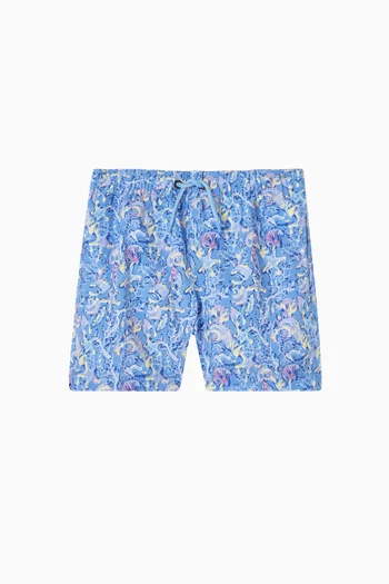 Ocean-print Swimshorts