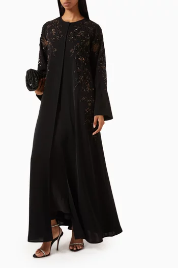 Embroidered Abaya in Nida