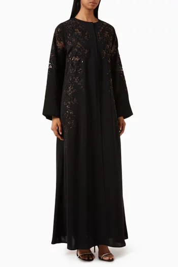 Embroidered Abaya in Nida