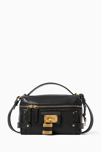 Small Paddington Top-handle Bag in Grained Buffalo Leather