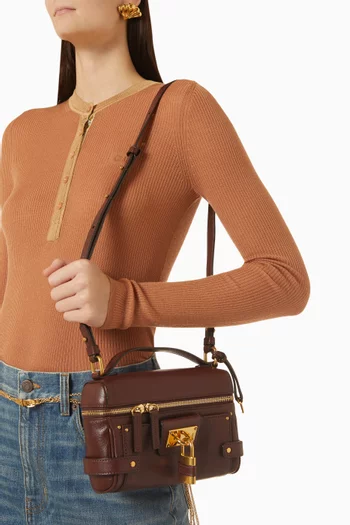 Small Paddington Top-handle Bag in Grained Buffalo Leather