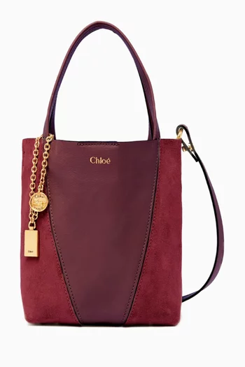 Spin Small Tote Bag in Suede & Leather