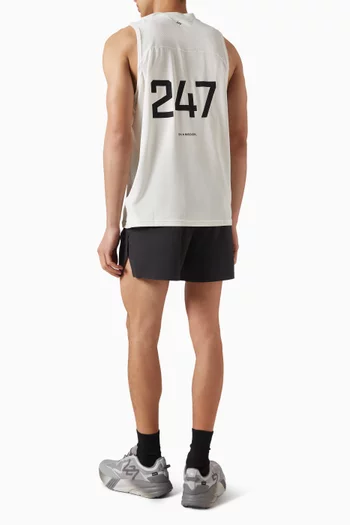 247 Numbers Vest Tank Top in Mesh