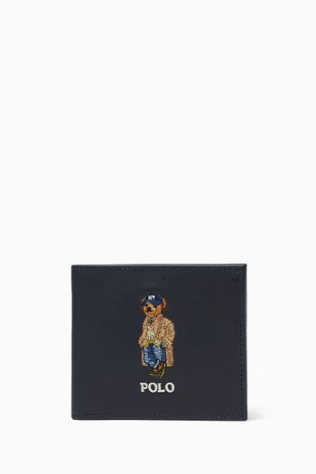 Polo Bear Bifold Wallet in Leather