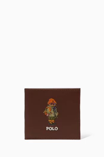Polo Bear Bifold Wallet in Leather