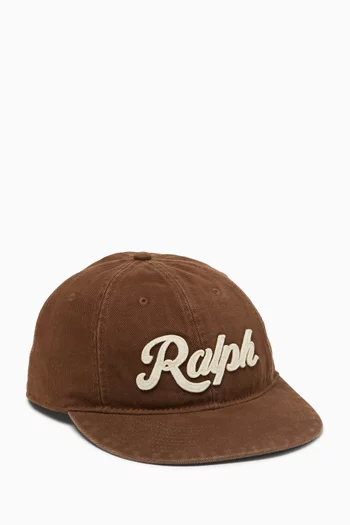 Logo Patch Cap in Cotton Twill