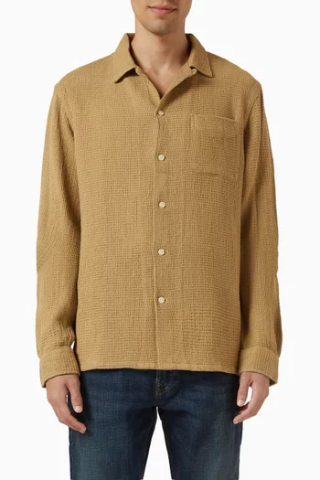 Waffle-knit Sport Shirt