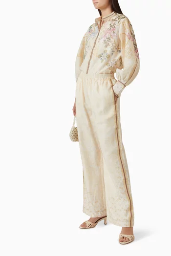 Fleuria Printed Co-ord Set in Linen